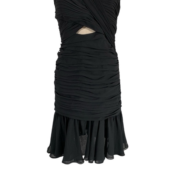 Jill Stuart Sija chiffon Cocktail Evening Dress Black - Picture 9 of 14